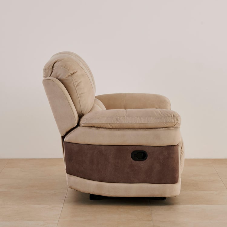 Dawson Fabric 2-Seater Recliner - Beige