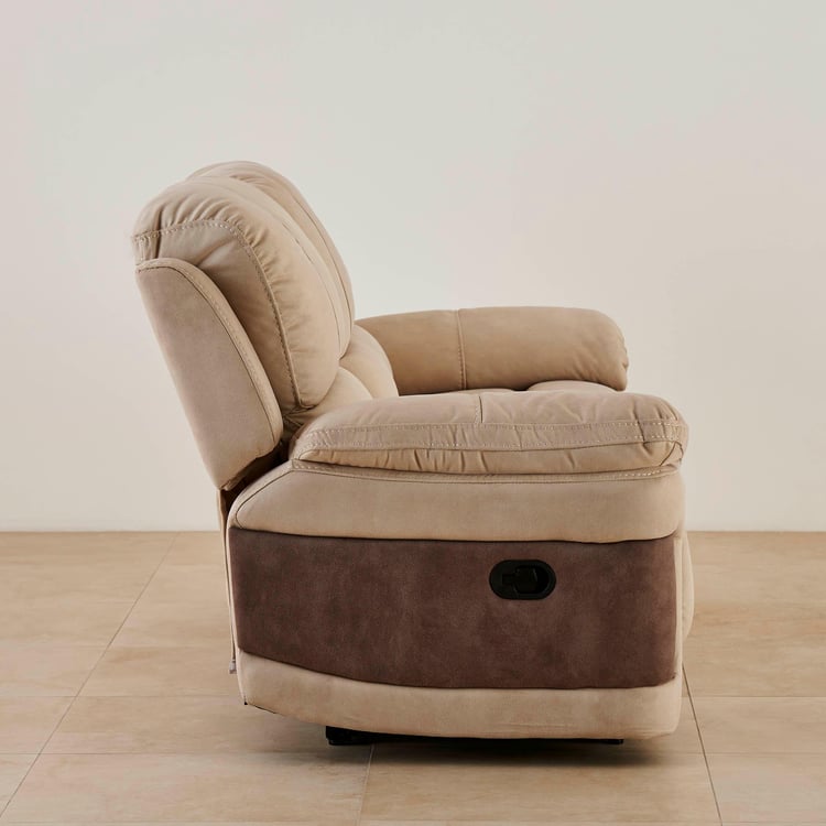 Dawson Fabric 3-Seater Recliner - Beige