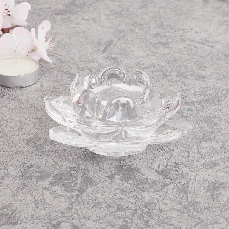 Cosmos Glass Floral Candle Holder