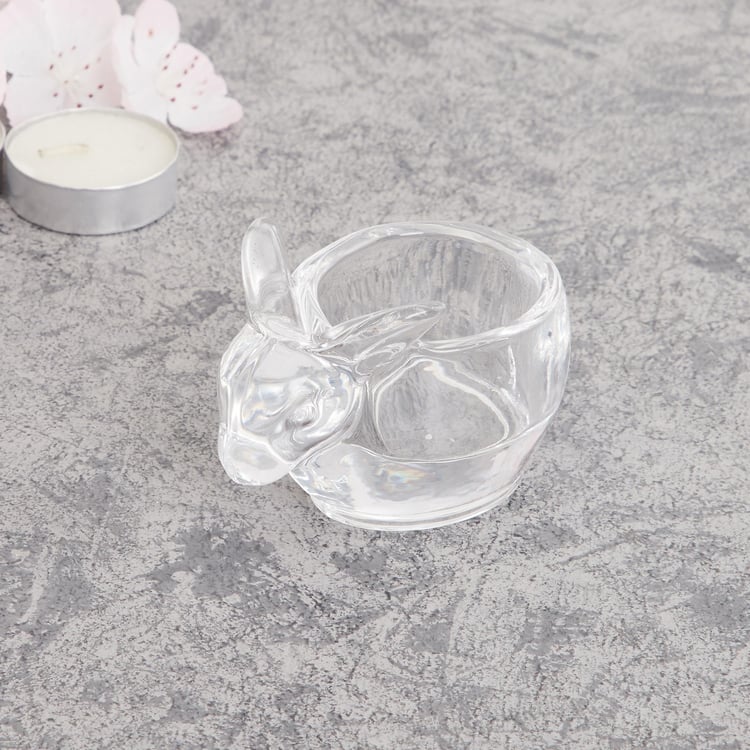 Cosmos Glass Bunny Candle Holder