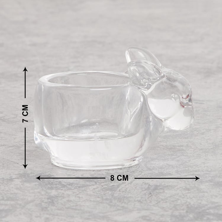 Cosmos Glass Bunny Candle Holder