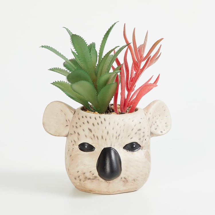 Garnet Elsa Artificial Succulent in Koala Planter