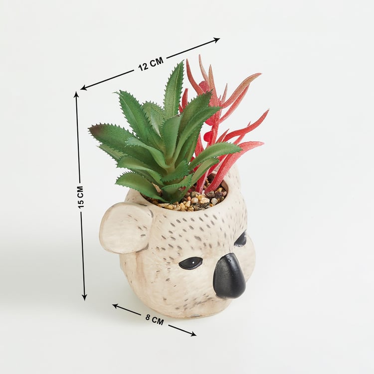 Garnet Elsa Artificial Succulent in Koala Planter