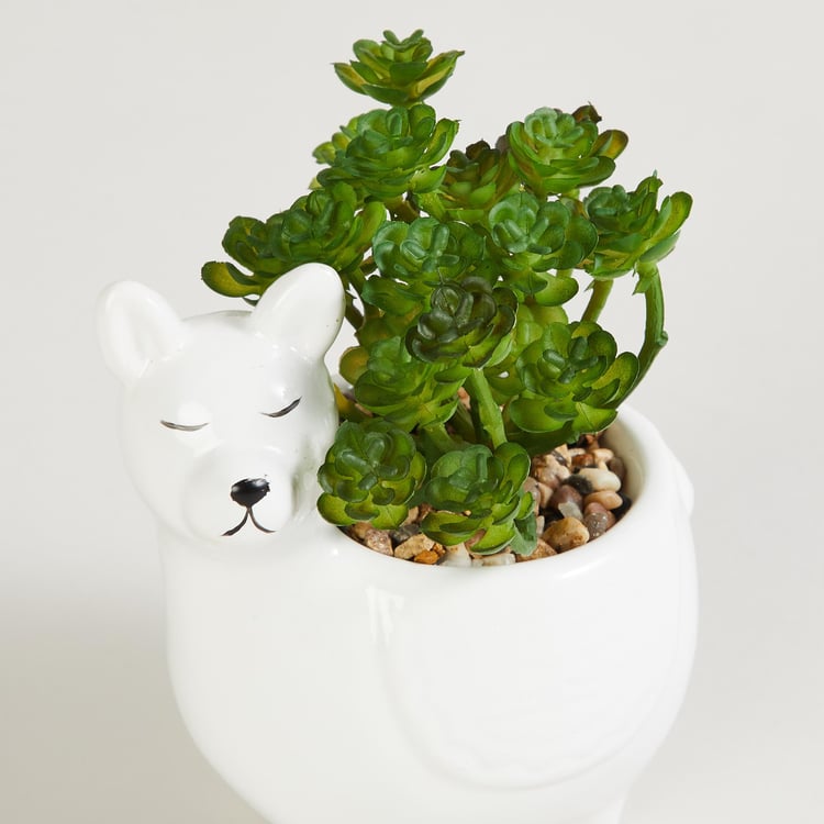 Garnet Elsa Artificial Succulent in Llama Planter