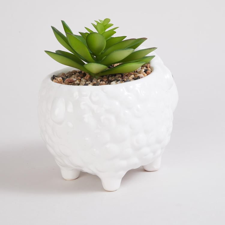 Garnet Elsa Artificial Succulent in Ceramic Sheep Pot