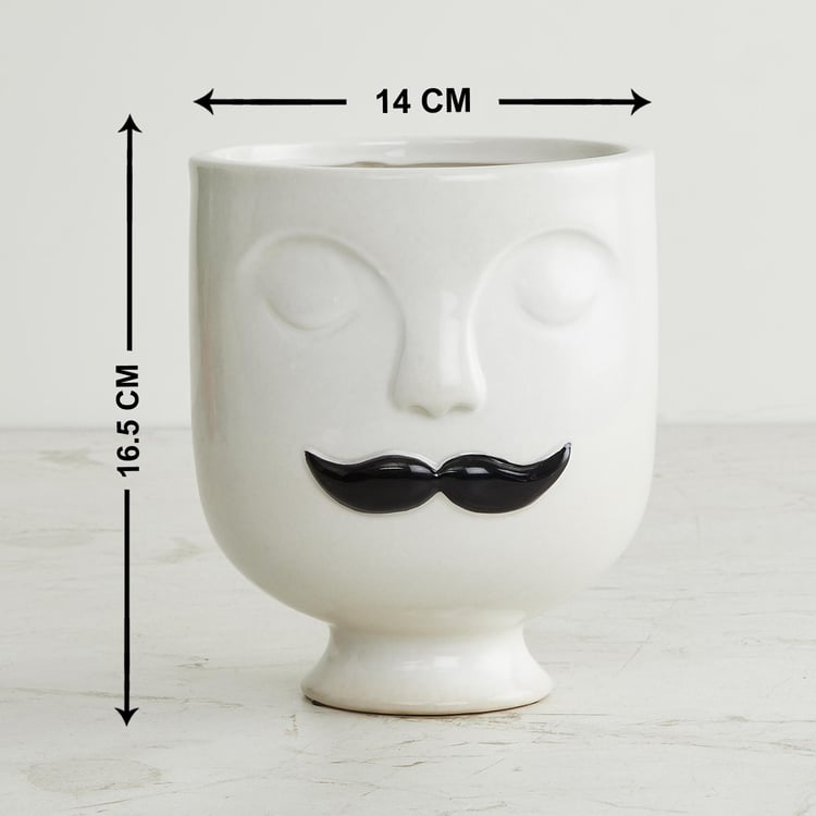 Malta Ceramic Moustache Planter