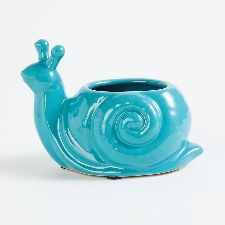 Malta Ceramic Snail Planter