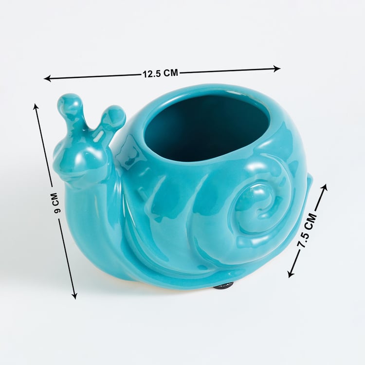 Malta Ceramic Snail Planter