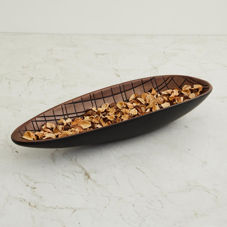 Adrian Brown Textured Polyresin Platter