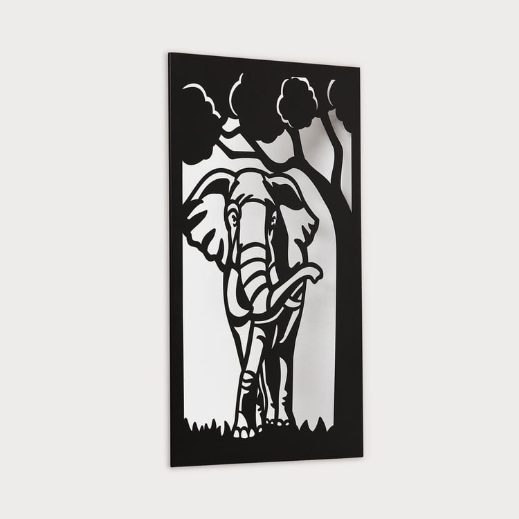 Nimbus Black Elephant Metal Wall Art - 28.5x40cm