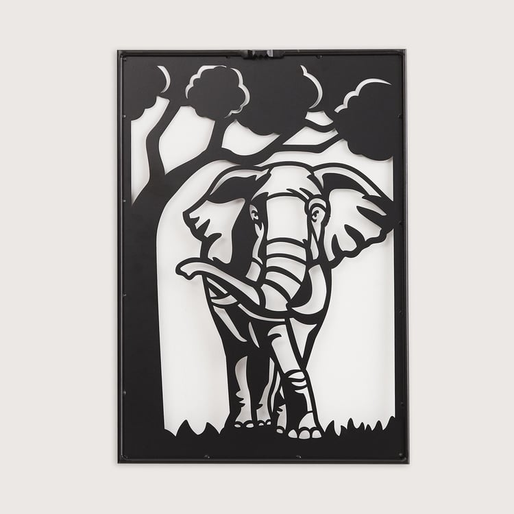 Nimbus Black Elephant Metal Wall Art - 28.5x40cm