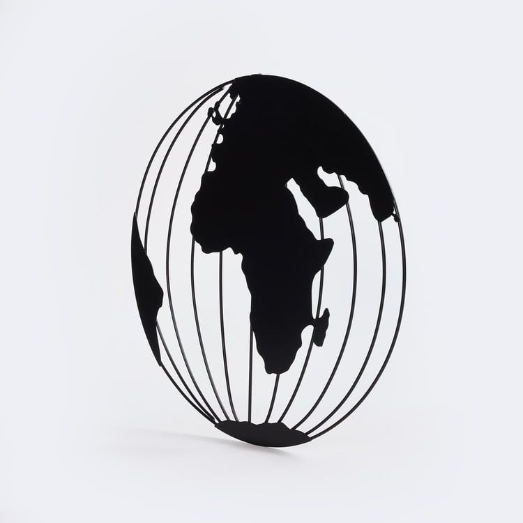 Corsica Nimbus Metal World Map Globe Wall Art