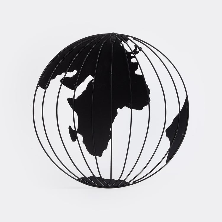 Corsica Nimbus Metal World Map Globe Wall Art