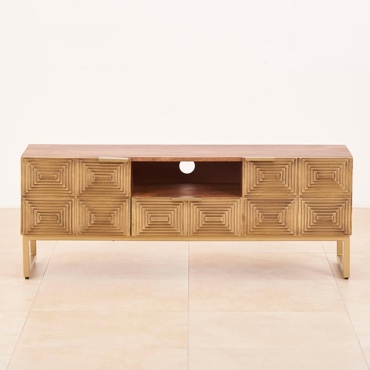 Varna Mango Wood TV Unit - Brown