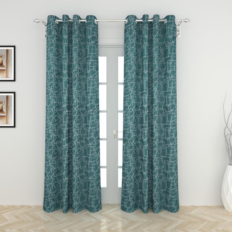 My Room Set of 2 Printed Blackout Door Curtains