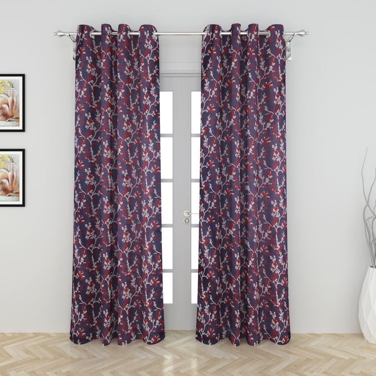 Art of Asia Set of 2 Jacquard Semi-Blackout Door Curtains