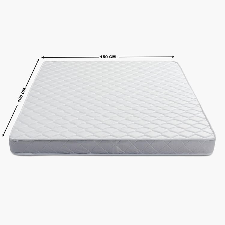 Restomax Pro 4+2 Inches Bonnel Spring Queen Mattress with Memory Foam, 150x195cm - Grey