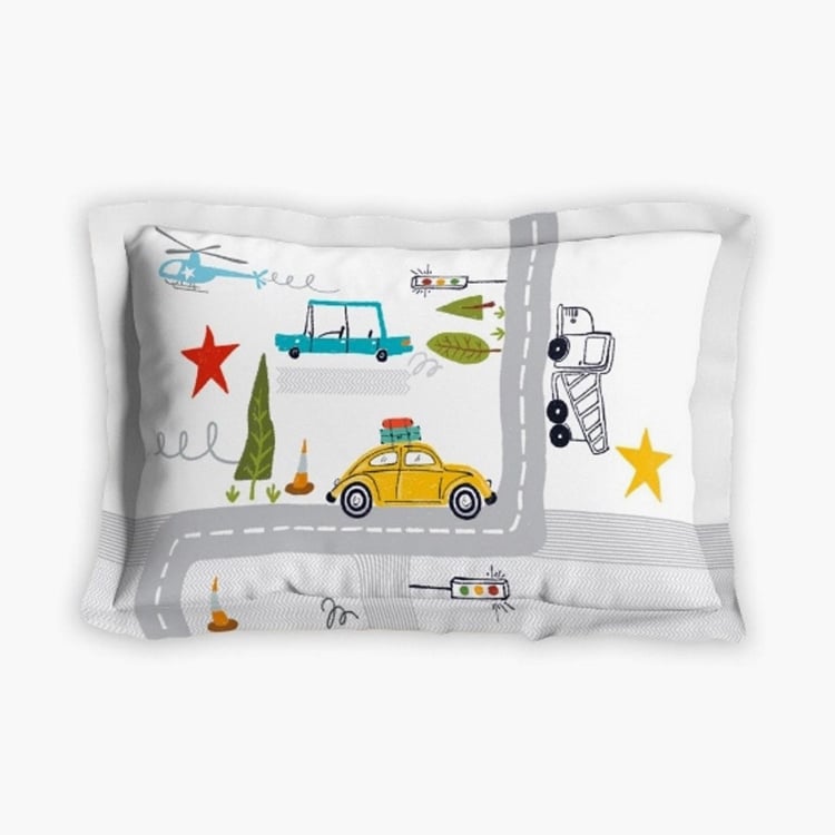 D'DECOR Fable Multicolour Cotton Single Bedsheet Set - 152x224cm - 2Pcs