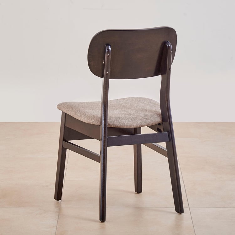 Kiro Set of 2 Rubber Wood Dining Chairs - Black