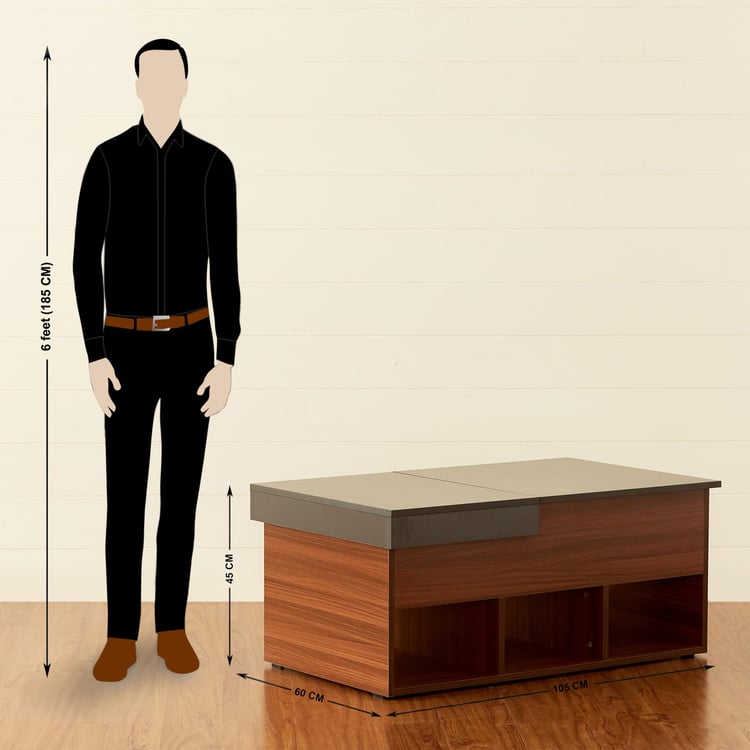 Quadro Lift-Up Coffee Table - Brown