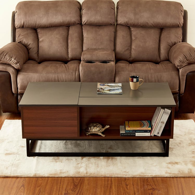 Quadro Double Lift-Up Coffee Table - Brown