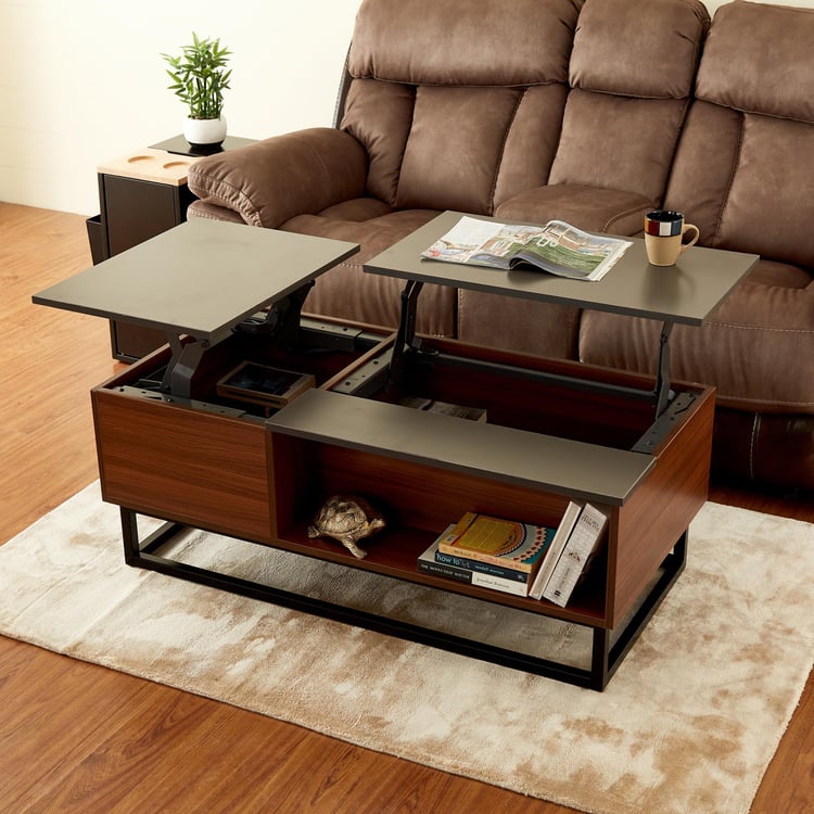 Quadro Double Lift-Up Coffee Table - Brown