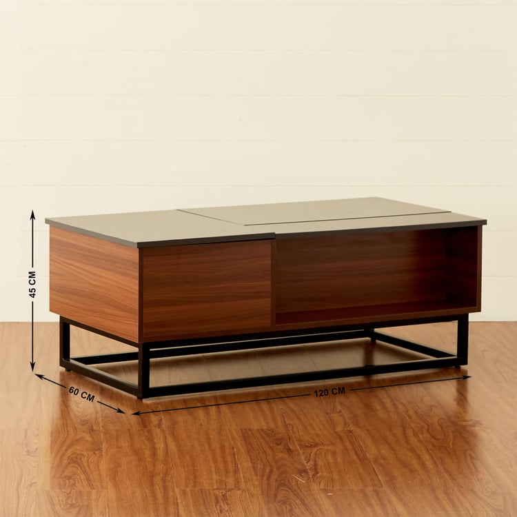 Quadro Double Lift-Up Coffee Table - Brown