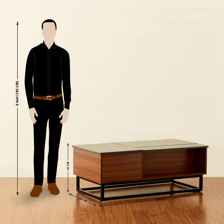 Quadro Double Lift-Up Coffee Table - Brown