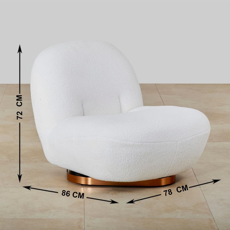 Serenity Fabric Accent Chair - White