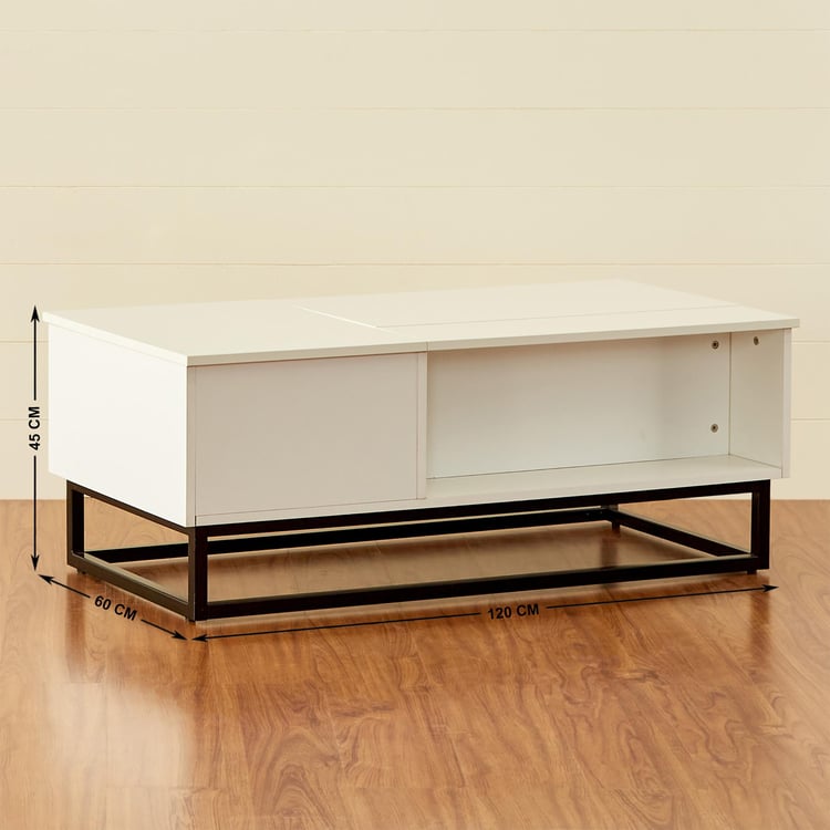 Helios Reynan Double Lift-Up Coffee Table - White