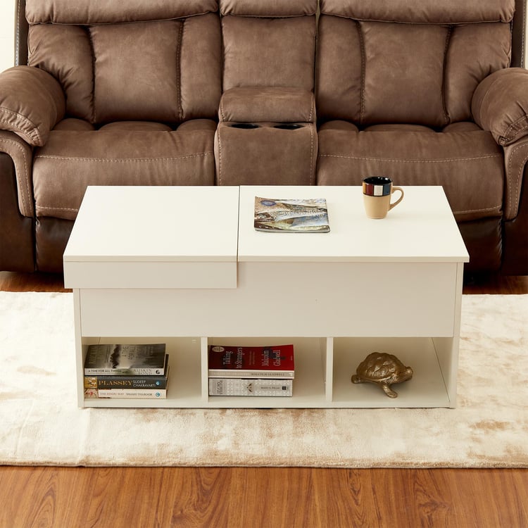 Helios Reynan Lift-Up Coffee Table - White