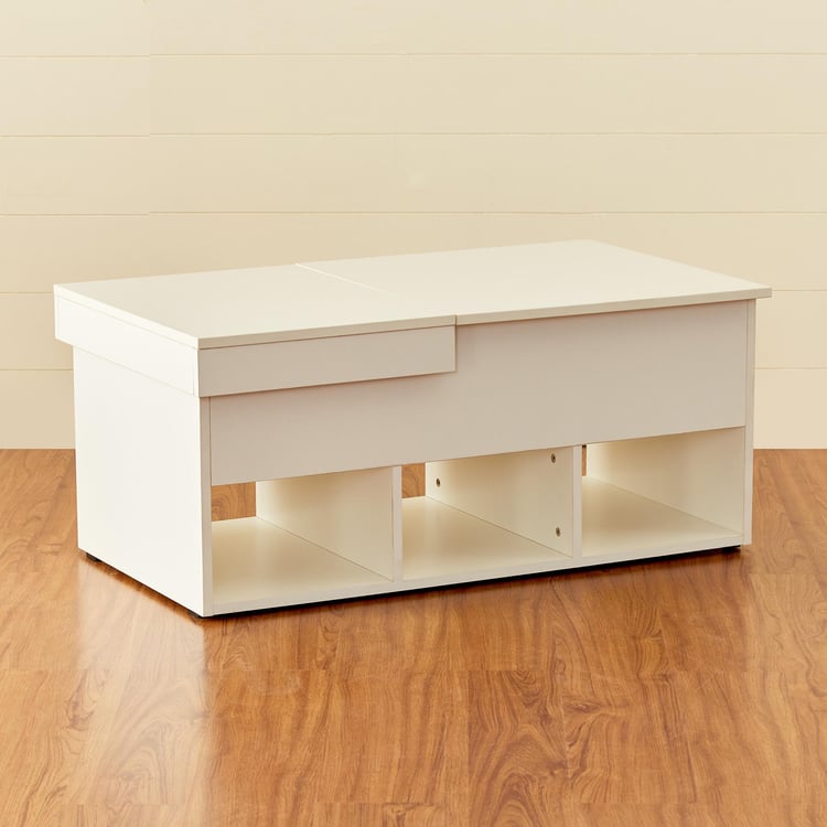 Helios Reynan Lift-Up Coffee Table - White