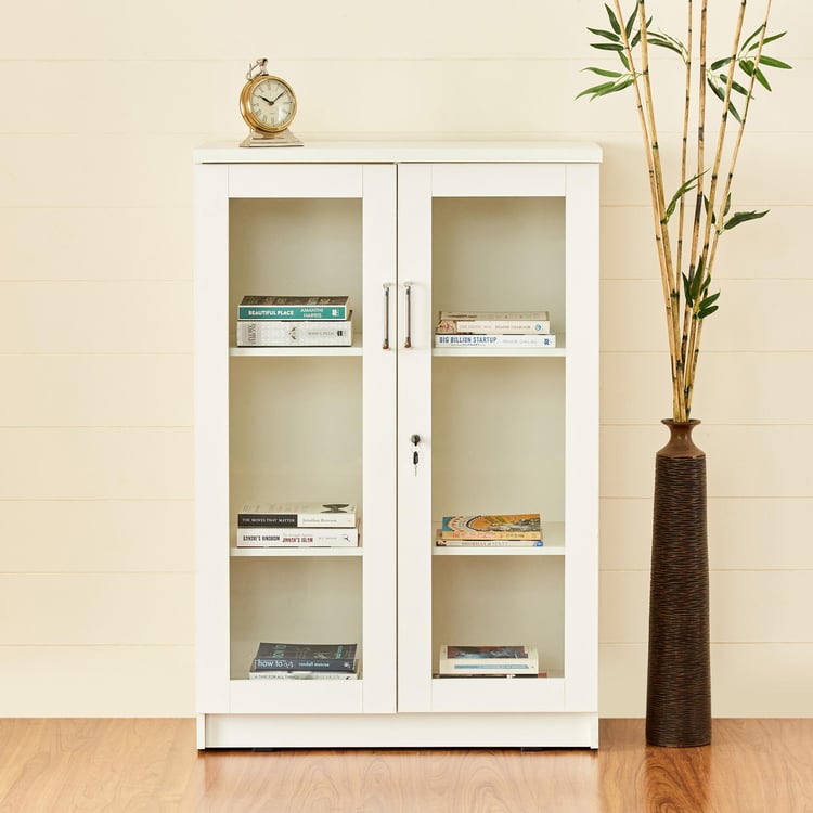 Alps Raft 2-Door Book Cabinet - White