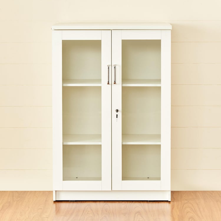 Alps Raft 2-Door Book Cabinet - White