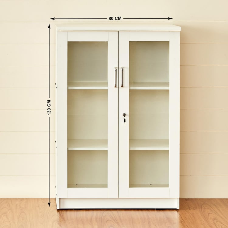 Alps Raft 2-Door Book Cabinet - White