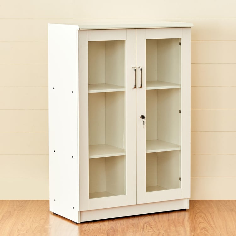 Alps Raft 2-Door Book Cabinet - White