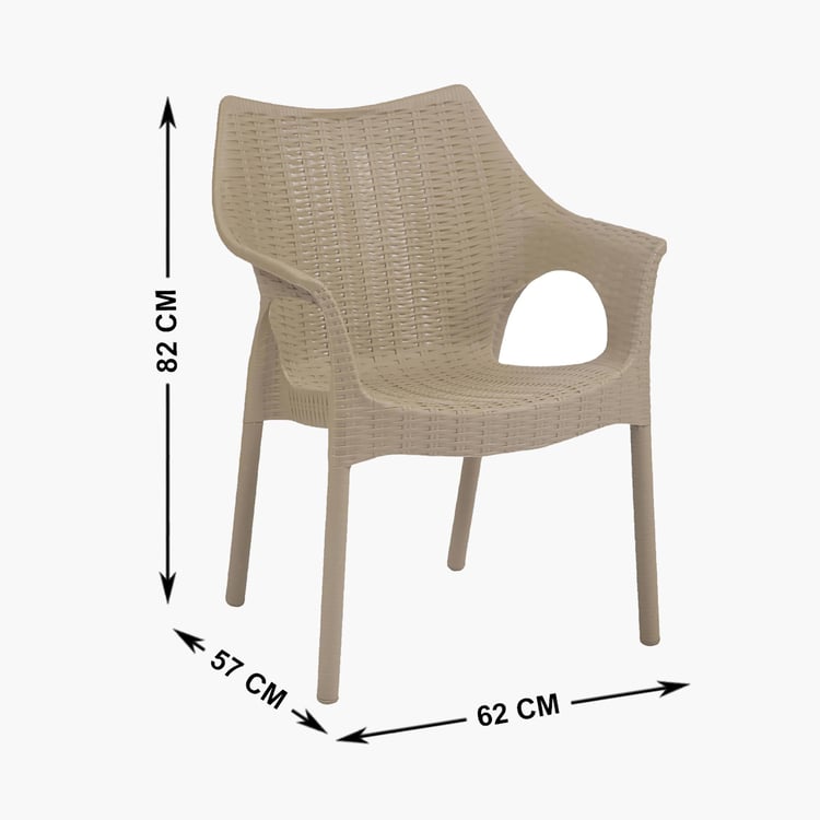 Abigail Polypropylene Outdoor Chair - Beige
