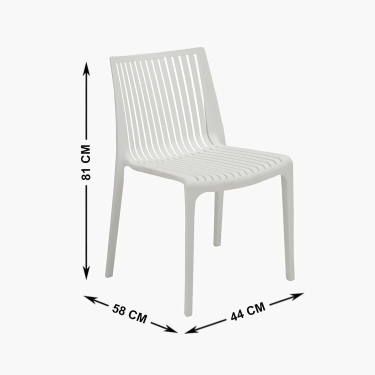 Ella Polypropylene Outdoor Chair - White