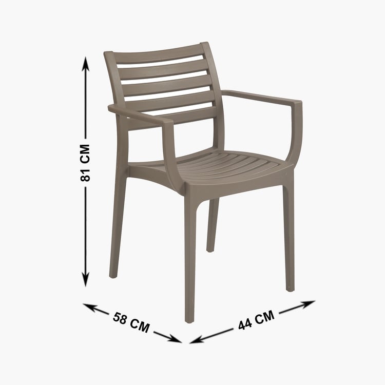 Luna Polypropylene Outdoor Chair - Grey