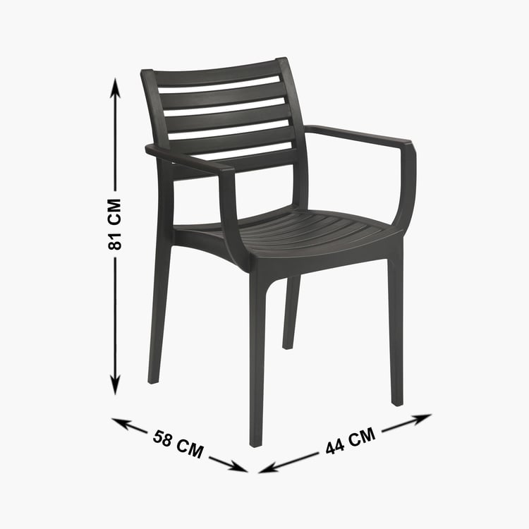 Luna Polypropylene Outdoor Chair - Black