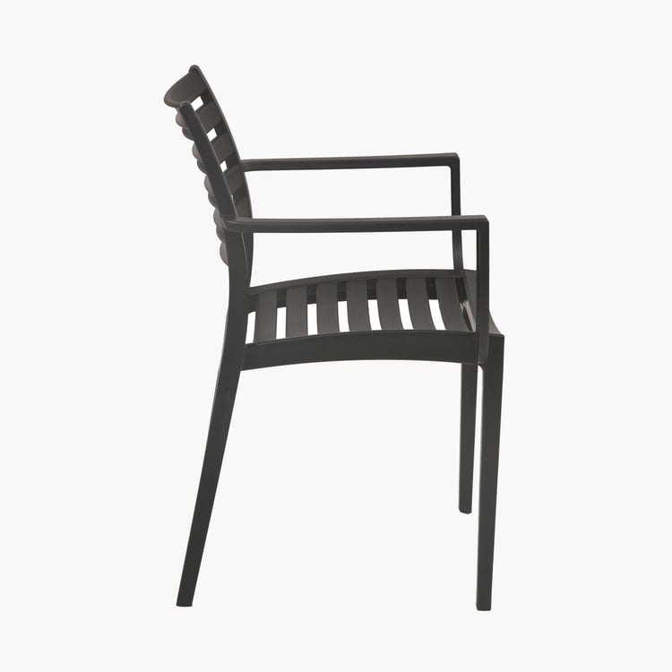 Luna Polypropylene Outdoor Chair - Black