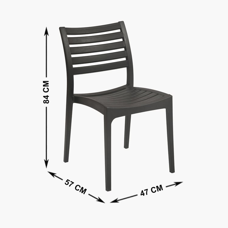 Luna Polypropylene Outdoor Chair - Black