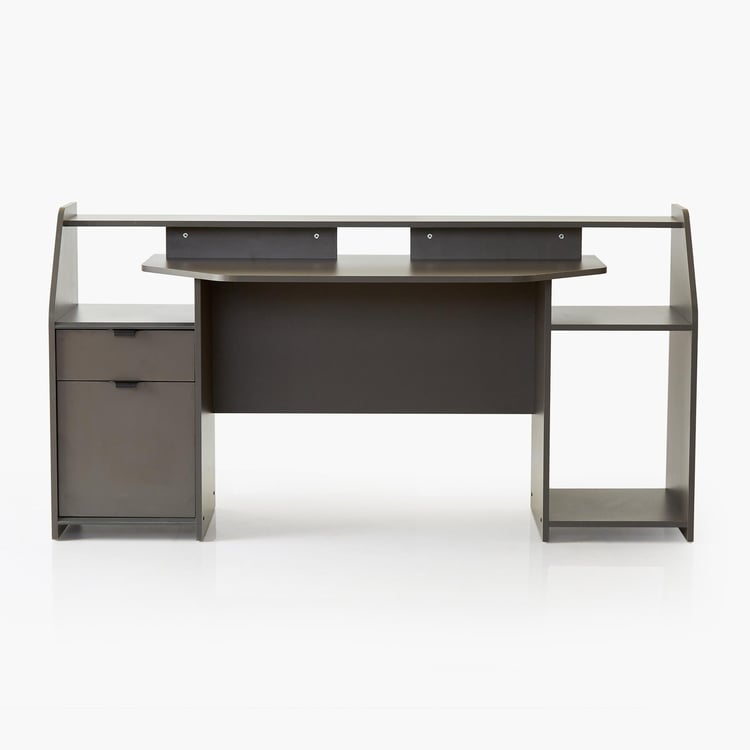 Champion Large Gaming Desk with Cabinet - Grey