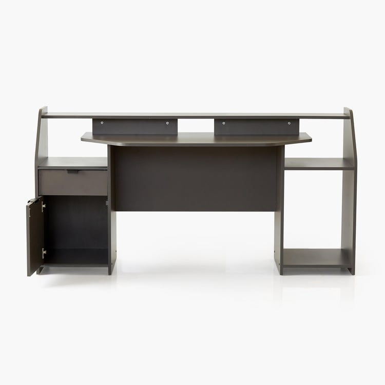 Champion Large Gaming Desk with Cabinet - Grey