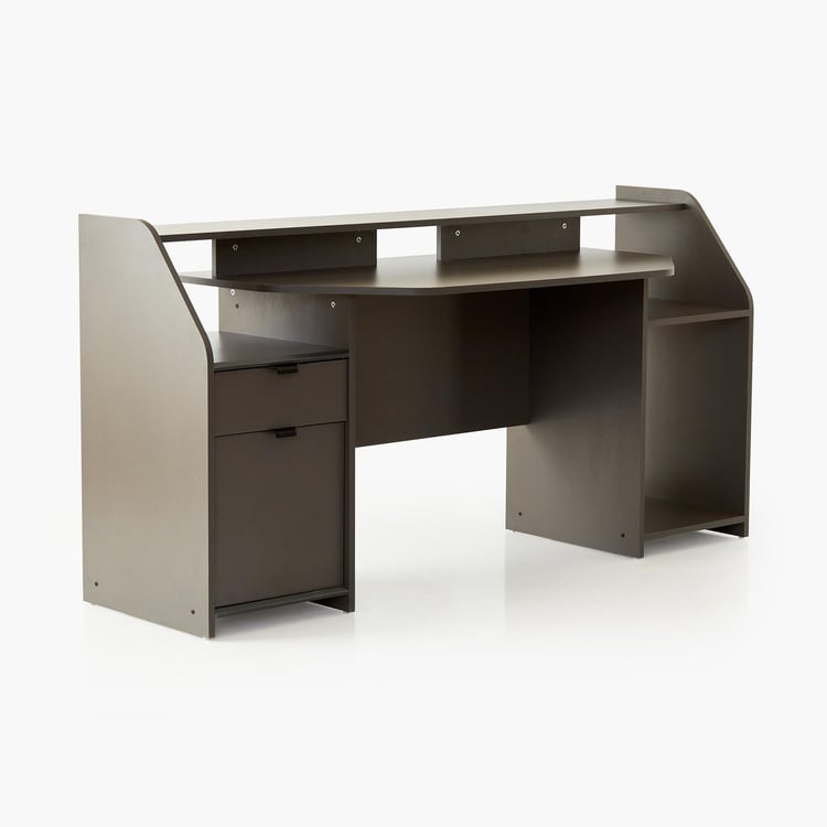 Champion Large Gaming Desk with Cabinet - Grey