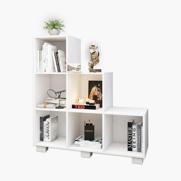 Helios Reynan White Engineered Wood Book Cabinet