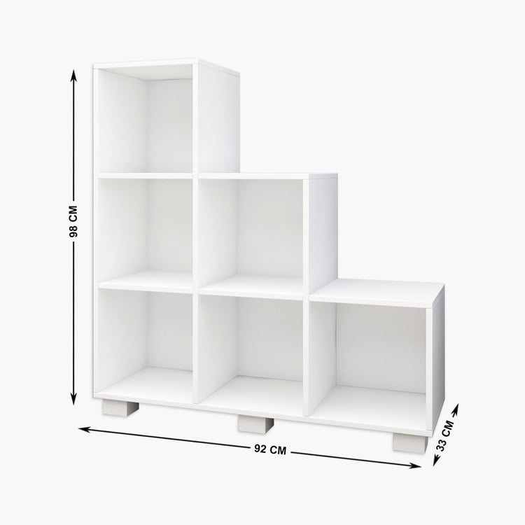 Helios Reynan White Engineered Wood Book Cabinet