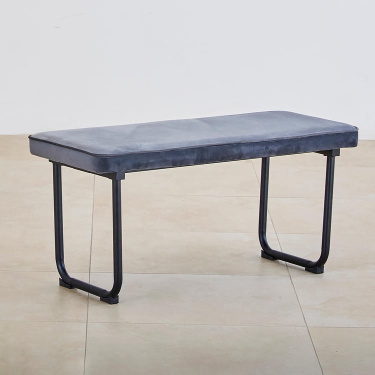 Polaris Fabric Dining Bench - Grey