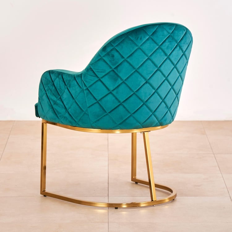 Monarch Set of 2 Velvet Dining Chairs - Teal