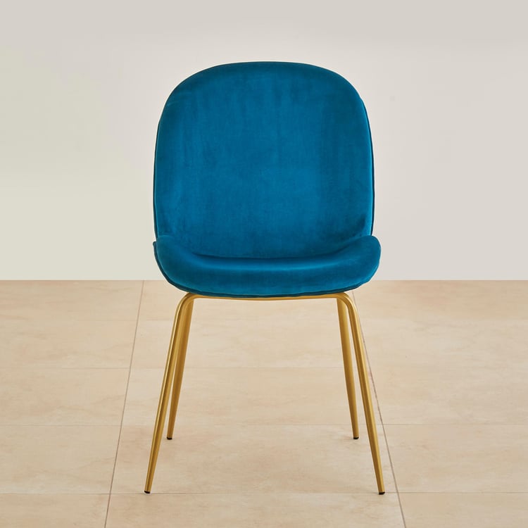 Velvetica Set of 2 Velvet Dining Chairs - Teal